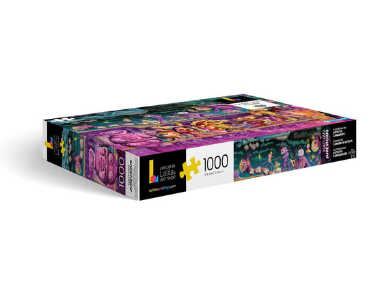 Side view of the Jigsaw Puzzle Futur Normal box, highlighting the art and piece count.