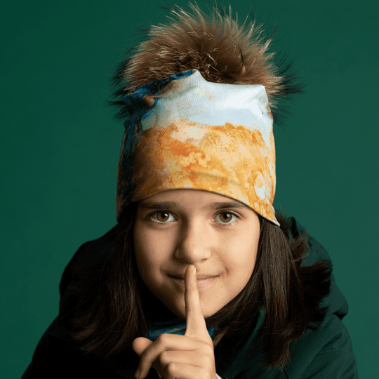 A young girl wearing the &