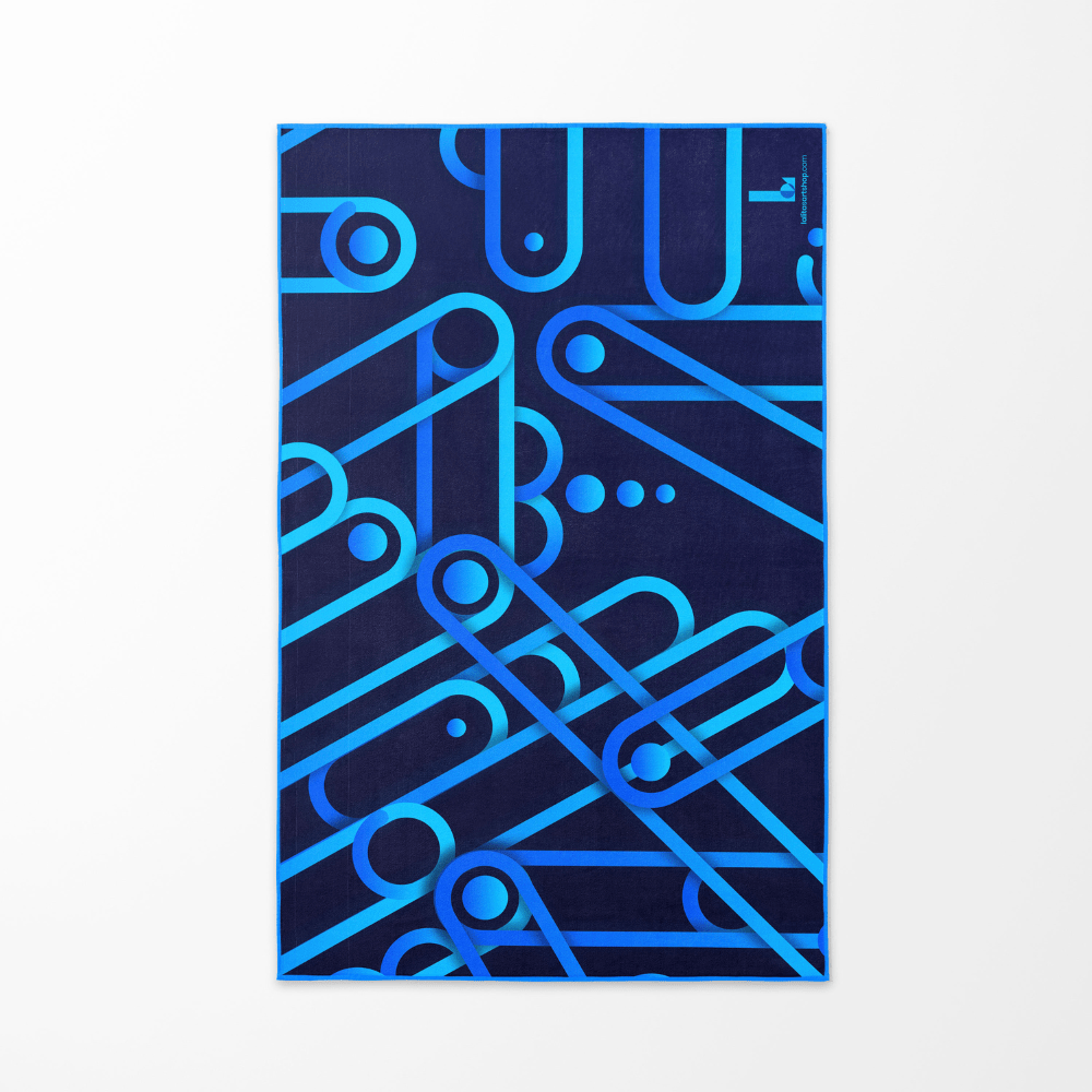Radio-City XL Reversible Sport Towel for Men | Urban Quick-Dry Microfiber