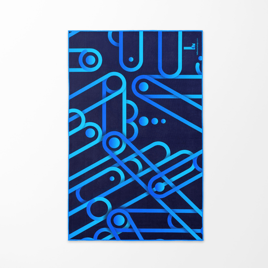 Radio-City XL Reversible Sport Towel for Men | Urban Quick-Dry Microfiber