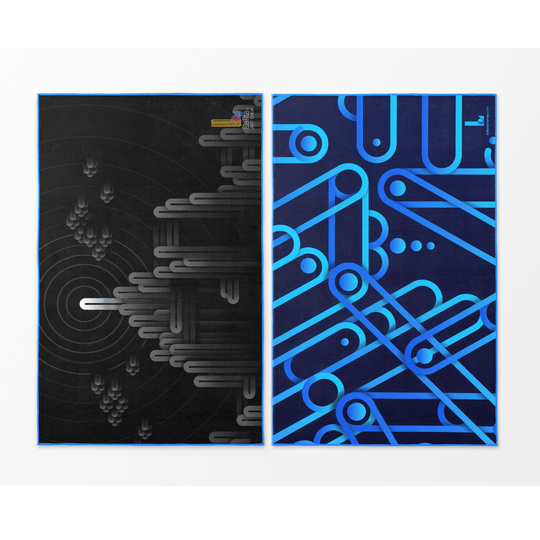 Radio-City XL Reversible Sport Towel for Men | Urban Quick-Dry Microfiber
