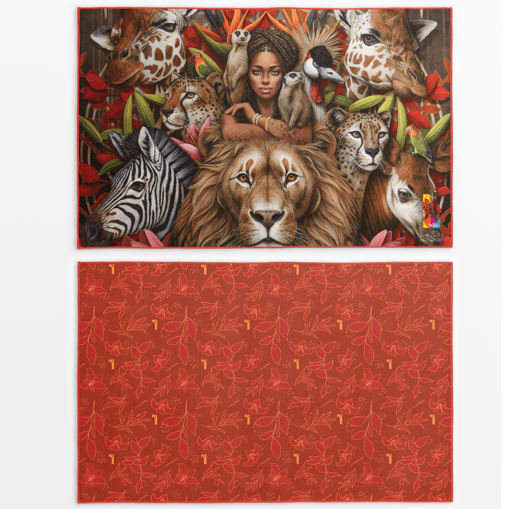 Safari – XL Reversible Artistic Towel | Artwork by Sophie Wilkins