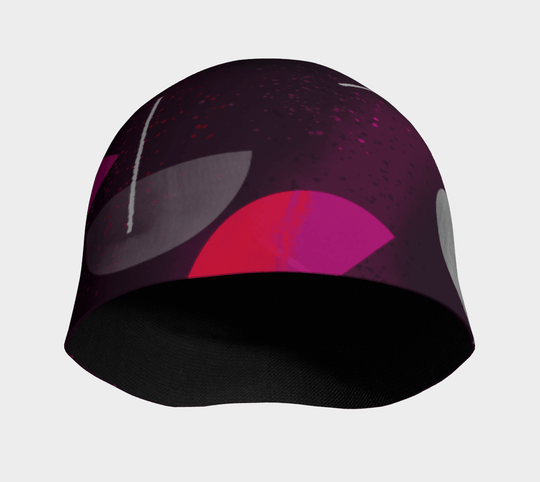 The interior of the Umbrella Magenta Beanie, revealing its dark-colored bamboo lining.