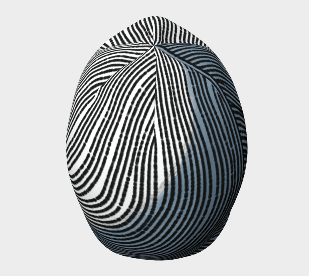 Front view of the Unisex Abstract Lines Beanie, highlighting the dynamic stripe design.