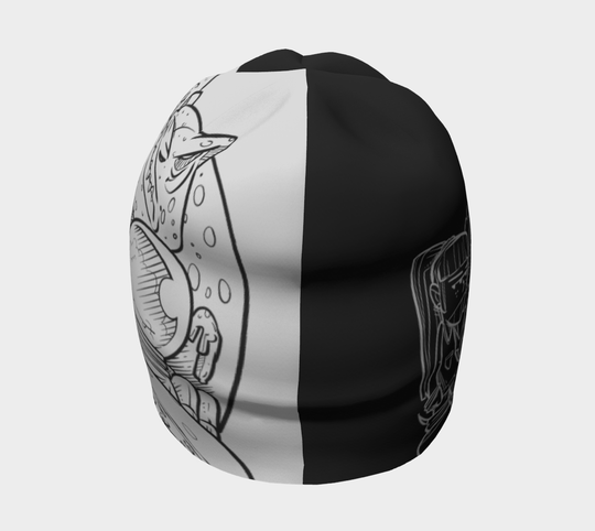 Back view of the Darkness Vs Light children toque. 
