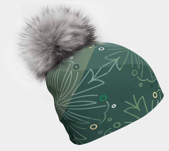 Tuque Wallpaper avec Pompon Gris amovible